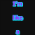 Animated pixel art displays a purple star with blue sparkles, cycling through text phrases on a black background.