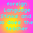 Pixelated cyan text on a gradient background of pink and yellow, arranged in four identical quadrants with repeated phrases.