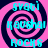 Four identical display a pink and dark blue spiral background with cyan text reading 'svbci', 'kaushal', and 'ROCKS' in a pixelated font