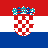 Pixelated representation of the Croatian flag featuring red, white, and blue horizontal stripes with a central coat of arms showing a checkerboard pattern and crown.