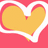 A static pixel art image with a yellow heart on red background and green text reading 'i love you batman' on light blue.