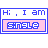 A contact sheet of 11 identical animated frames showing a pixelated buddy icon with blue text "Hi, I am" above pink text "single" on a gray background.