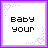 Nine square with purple borders display text and heart motifs; some show animated text color changes