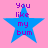 Four identical blue star icons with purple text "You like my bum" on a pink background, arranged in a