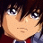 Pixelated anime-style character face with dark hair and blue eyes on left, next to black background with white text "Anime IM" above smaller cursive "com" on right.