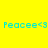 Four identical pixelated text displays on colored backgrounds with cyan 'Peacce<3' and a heart symbol.