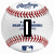 Four baseballs with red stitching and blue text, each displaying a single word in bold black-outlined white letters: I, LIVE, FOR, THIS.