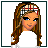A 3x3 contact sheet of pixel art frames showing a cartoon woman with long brown hair wearing a white top, blue patterned pants, and a checkered headband, holding a plaid shopping bag in some frames while text phrases appear across the bottom right frames.