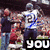 six showing a football player in a white jersey with blue number 21, holding a football, with text reading YOU WILL SEE ME IN TD across the bottom