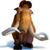 Pixelated figure of a brown horse with a light tan mane and tail, standing in profile with a lasso in its mouth and a rope loop in its right hoof, against a white background.