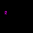 Pixelated text fragments in magenta and white on black background, forming partial words like 'REQUEST', 'QUESTS', 'OPEN' with progressive letter removal across frames.