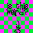 Green and pink checkered background with repeated text 'is this word?' and a stylized 'J' symbol in four quadrants.