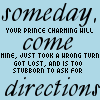 Static light blue background with mixed typography displaying a romantic text message about a lost prince.