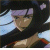 Four pixelated anime-style character portraits arranged in a , each showing distinct poses and clothing variations