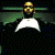 Pixelated image of a character with golden helmet and dark clothing against black background, next to green with 'Original Icons .com' text