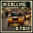 Animated sequence showing a taxi in motion with text 'IM CALLING A TAXI!' displayed above and below the vehicle.