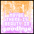 Pixelated text 'MAYBE THERE IS BEAUTY IN GOODBYE' on a gradient background with shifting color tones.