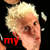 Four pixelated show a person with blonde hair against black background, each displaying different facial expressions and red text reading 'my', 'world', 'is', 'turning'