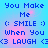 Blue pixelated text on a blue-to-pink gradient background with repeated phrases and emoticons.