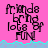 Pixelated text on pink background with cyan wave border; static image with repeated text elements.