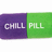A static icon split into purple and green halves with white text reading CHILL on the left and PILL on the right.
