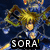 Pixelated anime-style character icons with text labels, featuring distinct poses and color schemes across six