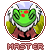 Green dragon-like creature with red eyes and white mane, wearing brown robe, standing against green-yellow background under light blue sky.