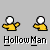 Pixel art character with white head and yellow body, multiple variations showing color changes and red splatter effects on the body.