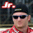 Static 48x48 pixel icon featuring a person in red racing attire with dark sunglasses and a black cap, set against a blurred background with a red 'JR' logo above.