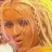 Pixelated image of a person with blonde hair and yellow lighting, split into four quadrants with text overlays on black backgrounds.