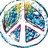 Animated peace symbol transitions through multiple visual styles including pixelated earth, neon lines, zebra stripes, and a hand gesture.