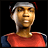 Animated contact sheet showing three frames of a pixelated character in red and blue attire with gray headband, transitioning from neutral expression to raised arm gesture, plus stylized text logo below.
