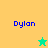 Four display 'Dylan' text with star symbols on colored backgrounds; top-left and bottom-right have cyan stars, bottom-left has a yellow star