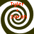 Four identical spiral patterns arranged in a , each containing red text reading "Tyler + Sarah" with the plus sign centered between the names