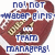 Pixelated image with blue text reading "NOT NOT TRIGGER BIRDS TEAM MANAGERS!" over a red and brown abstract background.
