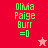 Green pixelated text "Olivia Paige Burr =0" on red and pink backgrounds with a star symbol changing color between frames.