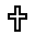 Six pixelated religious symbols arranged in two on a gray background: cross, Star of David, crescent moon with star, Dharma wheel, Om symbol