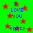 Green background with red stars and blue text reading 'I LOVE YOU' and 'SADIE' in pixelated font.