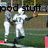 Two pixelated figures in white uniforms stand on a green field with text "food stuff" above them.