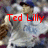 A pixelated image of a baseball player in uniform with red text overlays reading "Ted Lilly" and "#30" on the top , and "Go Cubs" below