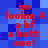 Red text on blue pixelated background reads 'im lookin 4 a bf a hott one!' in two identical vertical blocks.