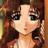 Pixelated close-up of a female anime-style character with brown hair and dark eyes, static single-frame image.