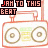 Pixelated boombox icon with 'JAN TO THIS BEAT' text, color variations in the text across frames.