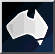 12 pixelated icons on dark blue backgrounds, showing sequential transformations from Australia-shaped silhouettes to film reels and vertical lines