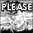 A black-and-white of six showing a person's face with changing text overlays and expressions