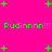 Bright pink background with green pixelated text and scattered green plus signs, static display.