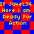 Yellow pixelated text on red and blue checkered background reads "It JakeL36 Here i am Ready For Action" in two identical sections.