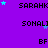 Purple background with repeating text and star icons in blue, arranged in a pattern