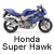Animated contact sheet showing two frames of a blue Honda Super Hawk motorcycle icon with visible text and website branding.