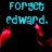 Animated text and red curved shapes on black background with gray rectangle.